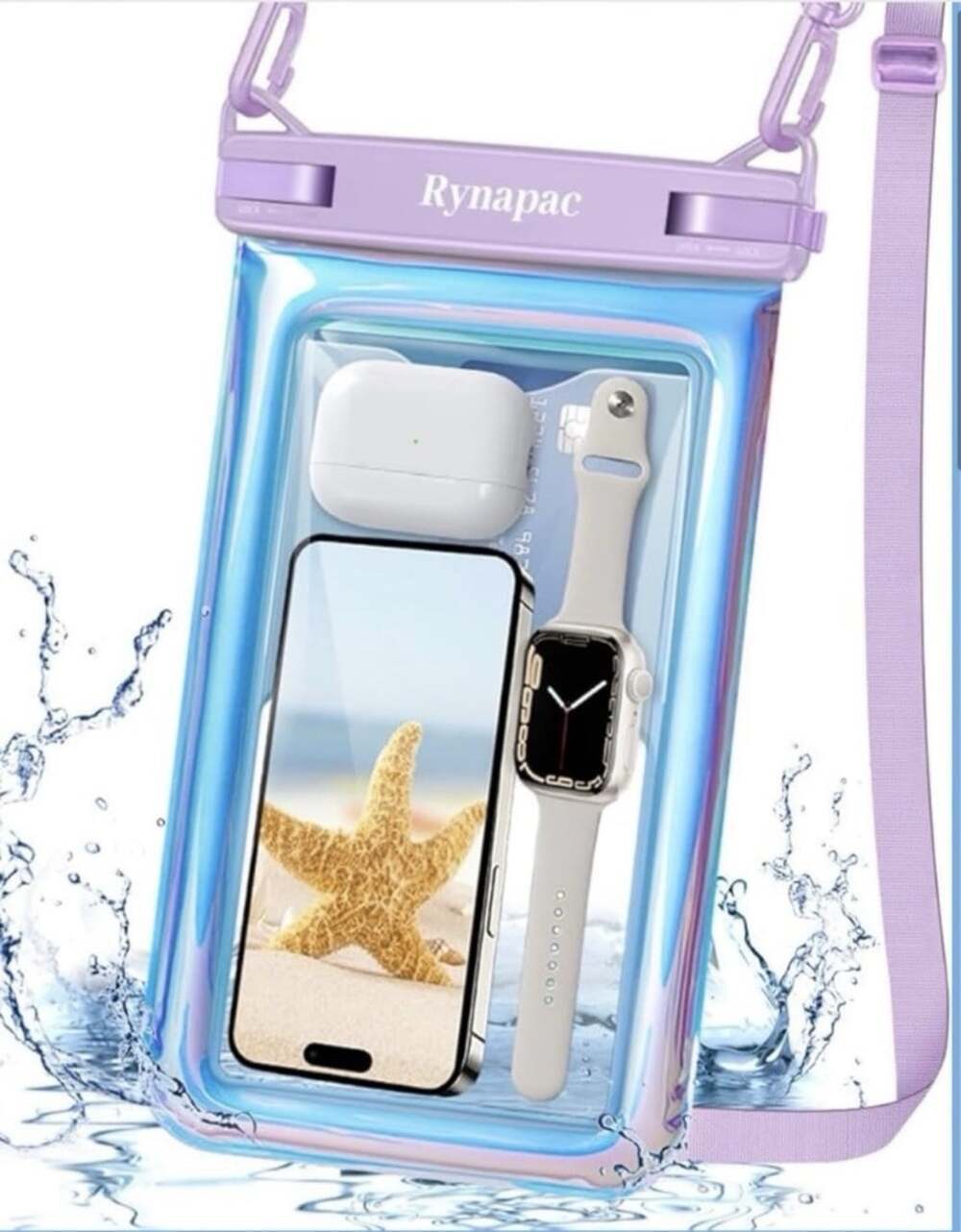 Waterproof Phone Pouch Floating, IPX8 Underwater Cellphone Holder With Lanyard
